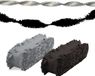 Folat Versiering Feest Slingers - Combi Set - Zilver en Zwart - 24 Meter - Crepe Papier