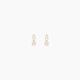 Huey Boucles d'oreilles puces or jaune oxyde de zirconium
