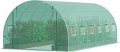 VEVOR Kas met inloop, afmetingen 19,36x9,68x6,5ft, verzinkt frame, PE-afdekking, groen