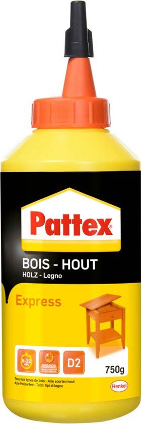 Pattex Houtlijm Express 750 g | Sneldrogende Houtlijm
