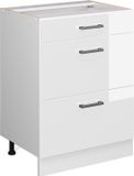 Vicco R-Line Keukenonderkast – 60 cm met laden, zonder werkblad Wit Hoogglans