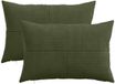 vidaXL - Kussensloop - 2 stuks - ALMELO - Groen - 50 x 75 cm - corduroy