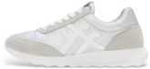 FitFlop Retro-Q FF Metallic-Fabric/Suede Sneakers Dames Sneakers - Metallic Wit