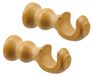 Supports de rideaux en bois - 2 pièces - couleur bois