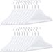 Relaxdays kledinghangers kinderen, set van 20, met 360° draaibare haak, hout, HxB: 18 x 30,5 cm, kleerhanger, wit