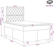 vidaXL Boxspringbed met matras Donkergroen 120 x 190 cm Fluweel