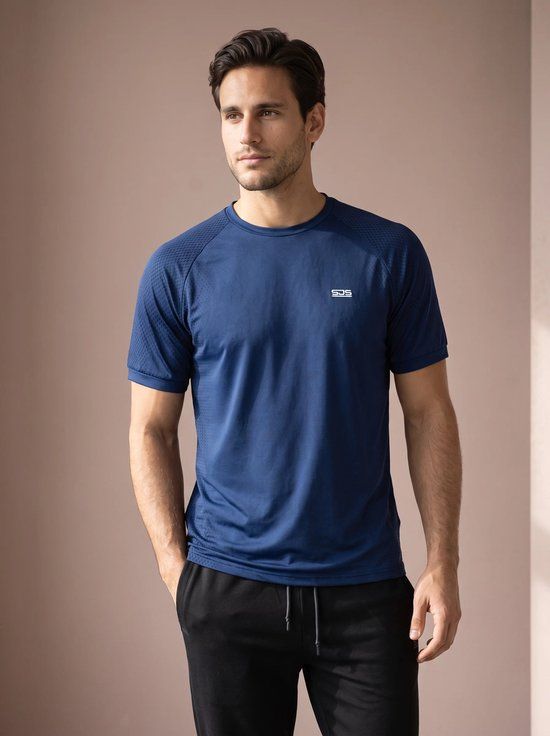 Sjeng Sport BAS Sportshirt Mannen - Shirt Mannen - Pelikan Ink - Maat: M
