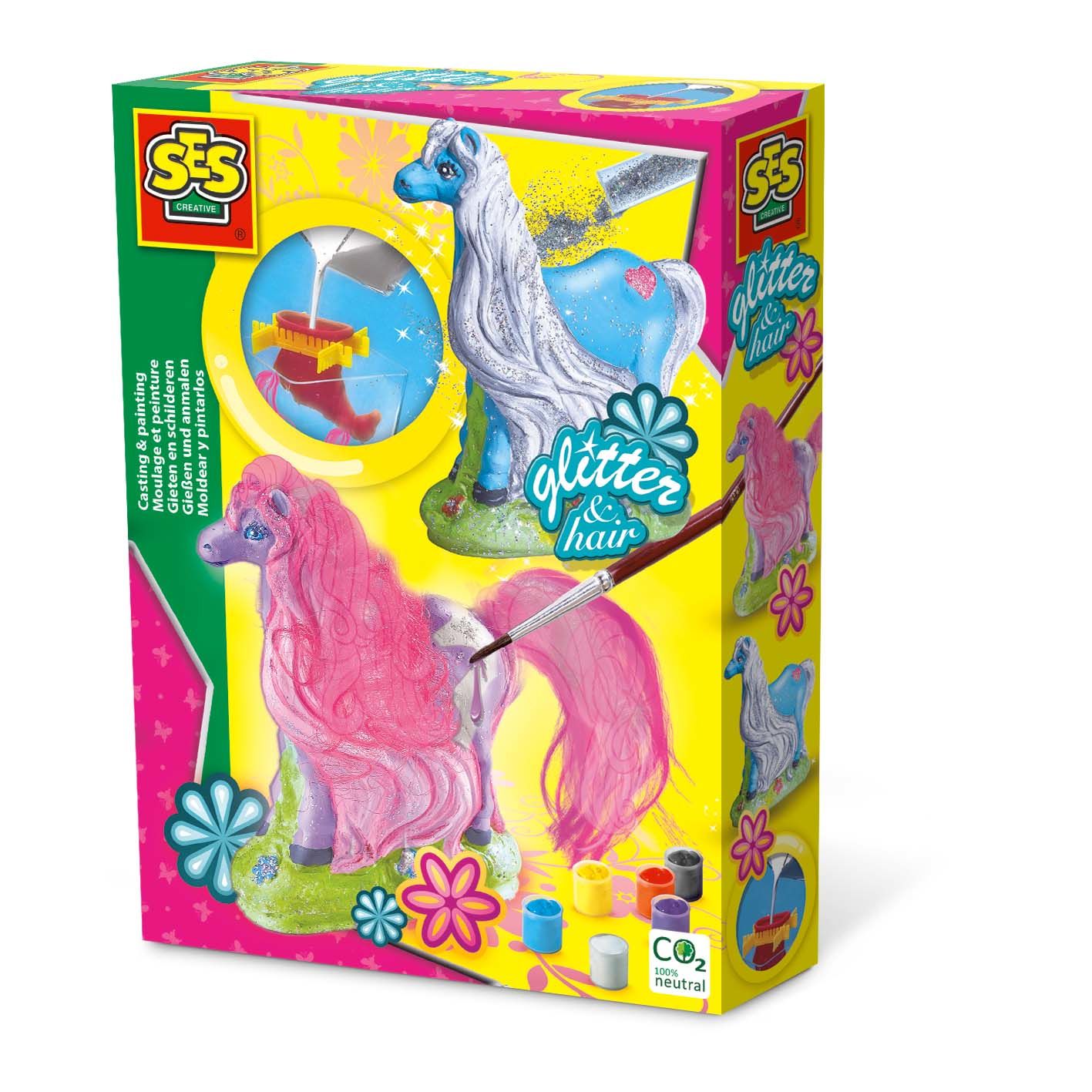 SES Gieten en Schilderen - Paard met Manen - Knutselset - 5+ jaar