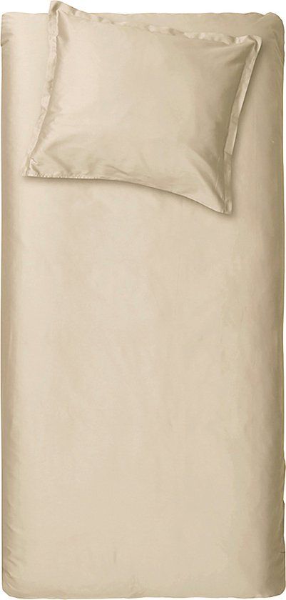 Cinderella Sundays Dekbedovertrek 1-persoons 140x220/200 cm - Licht zand - Katoen satijn