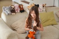 ONE LOVE Knuffel - Rode Panda Rusty - 43Cm - Oranje En Bruin