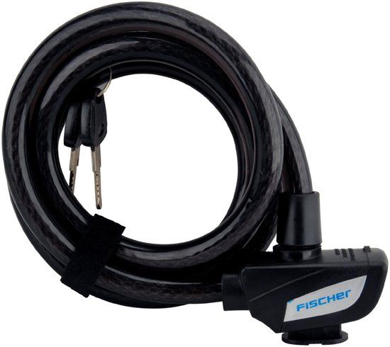 FISCHER MTS MarkenTechnikService Fiets-kabelslotverlengkabel, 1,80 meter, zwart
