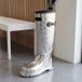 FineBuy Schirmständer Aluminium Silber 44cm Stiefel Form