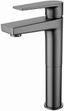 BES LED Leoni Verno Wastafelmengkraan Verhoogd Opbouw Rond PVD Gunmetal Grijs