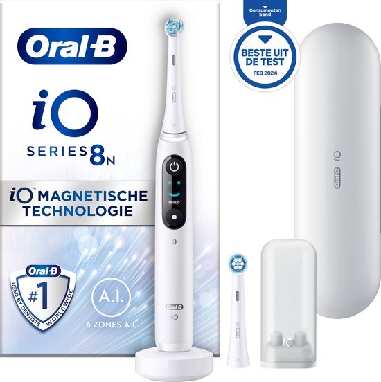 Oral-B Oral-B iO 8N - White - Elektrische Tandenborstel - Ontworpen Door Braun