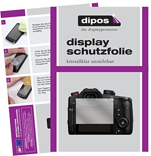 dipos I 2X beschermfolie helder compatibel met Panasonic Lumix GH5 II folie displaybeschermfolie
