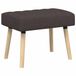 vidaXL Kanaalgeplooide Bank Donkerbruin 60 x 40 x 45 cm Stof