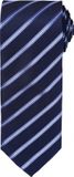 Premier Sports Stripe tie PR784 - Navy / Royal Blue - One size