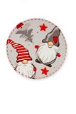 Excelsa Gnomo onderzetters voor de keuken, diameter 16 cm, keramiek en kurk, kerstdecoratie