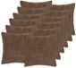 vidaXL Kussensloop 12 st heerlen licht bruin 50 x 50 cm