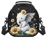 Omgoods - Sac à lunch isolé pour enfants avec fermeture éclair et bandoulière