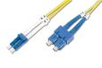 DIGITUS DK-2932-10 – Glasvezelkabel OS2 – 10 m – LC naar SC – Duplex Glasvezelkabel – 1/10 Gbit/s – SM Singlemode Glasvezel LAN-kabel – Vezeltype: 9/125 µ – Geel (Yellow)