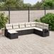 Maison Exclusive - Ensemble de meubles de jardin 8 pièces avec canapé et coussins, noir, en polyrotin