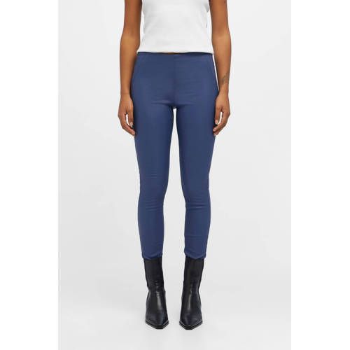 OBJECT coated skinny legging OBJBELLE blauw