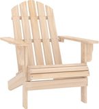 vidaXL Adirondack Tuinstoel Massief Vurenhout Naturel Inclusief Kussen