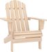 vidaXL Adirondack Tuinstoel Massief Vurenhout Naturel Inclusief Kussen