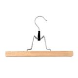 MSV 100126 kledinghangers voor broek met wolvilt van hout, bruin, 35 x 20 x 8 cm