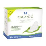 Organyc - 100% gecertificeerde biologische katoenen vrouwelijke pads, maandverband 40 telling, matige stroom, regelmatig absorptievermogen, nieuwe grotere verpakking