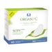Organyc - 100% gecertificeerde biologische katoenen vrouwelijke pads, maandverband 40 telling, matige stroom, regelmatig absorptievermogen, nieuwe grotere verpakking