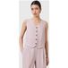 AllSaints Aleida Gilet Mauve Chalk Pink