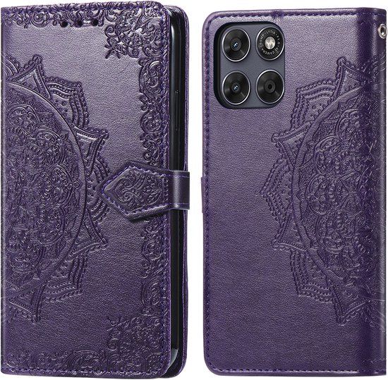 imoshion Mandala Bookcase - Geschikt voor Motorola Moto G77 - Paars