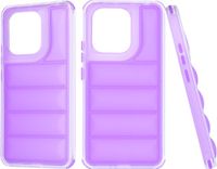 Techsuit Hoesje geschikt voor Xiaomi Redmi Note 13 4G - Wave Shield Shockproof Hard Case Back Cover - Paars
