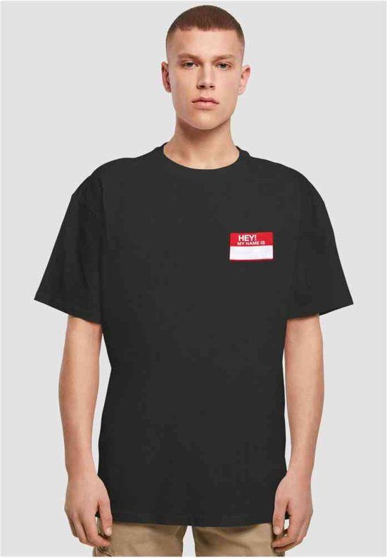 Mister Tee Hey! My Name Is Oversize Heren T-shirt - Zwart - S
