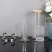 Set de dessous de verre en acier inoxydable sans marque - 6 pièces, rond, argent/noir