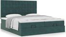 Maison Exclusive - Lit plateforme avec matelas, vert foncé, 200x200 cm, velours