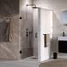 Brauer Void - Nisdeur - Helder Glas - 70 x 200 cm - Omkeerbaar - incl. Glascoating - Mat Zwart