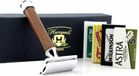JAG SHAVING GERMANY Rasoir classique - 5 pièces - Manche en bois de rose - Hommes