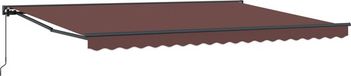 vidaXL Parasol manuel 4,5 x 3 m Polyester marron
