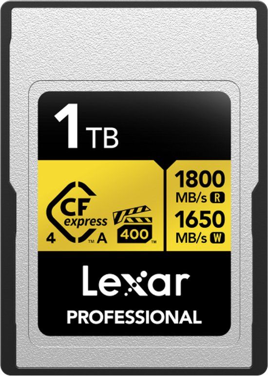 Lexar CFexpress PRO Type A Gold 1TB - 1800MB/s Read, 1650MB/s Write