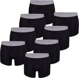 MG-1 Bodywear GmbH Heren Boxershorts 8-Pack Effen Zwart/Grijs Maat XL