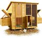 Poulailler - 4 poules - Enroulable - 214 x 125 x 108 cm - Avec nichoirs