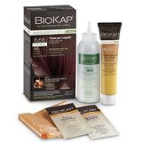 BIOKAP Nutricolor Delicato Rapid, haarkleuring zonder ammoniak, maakt het haar zacht, haarkleur met 10 minuten inwerktijd, 135 ml (6.66 robijnrood)