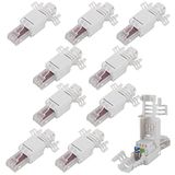 SeKi 10 x gereedschapsvrije RJ45-netwerkstekker CAT 6 UTP