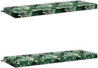 vidaXL - 2-delige - Bankkussens - SOEST - 2 - st - 100% - Polyester - Bladpatroon