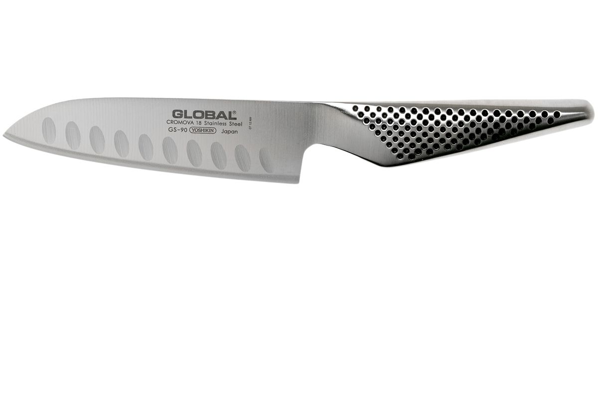 Global GS-90 santoku met kuiltjes, 13 cm