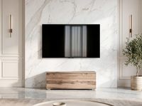 AX LIVING Barvo Meuble TV bas 100 cm, chêne brun Wotan, modèle sur pied
