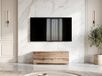 AX LIVING Barvo Meuble TV bas 100 cm, chêne brun Wotan, modèle sur pied